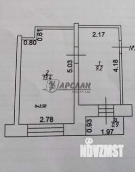 2-к квартира, вторичка, 27м2, 2/5 этаж