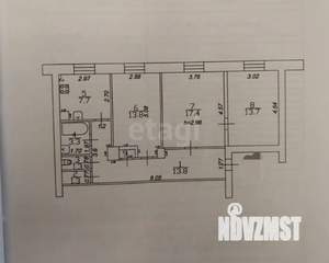 3-к квартира, вторичка, 73м2, 1/6 этаж