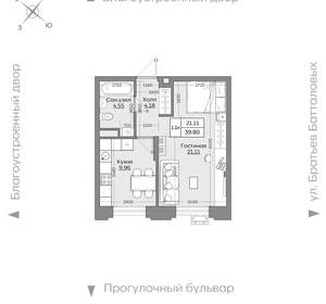1-к квартира, вторичка, 40м2, 3/24 этаж