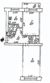 2-к квартира, вторичка, 47м2, 4/5 этаж