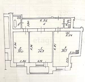 3-к квартира, вторичка, 93м2, 8/10 этаж