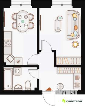 1-к квартира, вторичка, 36м2, 2/20 этаж