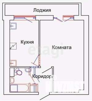 1-к квартира, вторичка, 34м2, 8/10 этаж