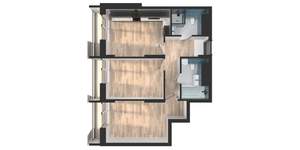 2-к квартира, вторичка, 59м2, 17/25 этаж