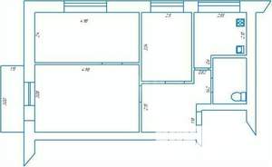 3-к квартира, вторичка, 53м2, 2/5 этаж