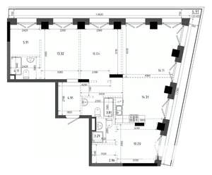 3-к квартира, вторичка, 106м2, 14/19 этаж