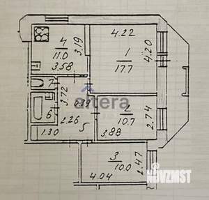 3-к квартира, вторичка, 63м2, 9/18 этаж