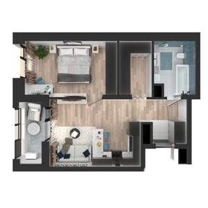1-к квартира, вторичка, 48м2, 10/23 этаж
