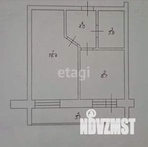 1-к квартира, вторичка, 34м2, 9/10 этаж