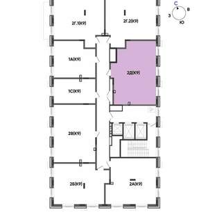 2-к квартира, строящийся дом, 66м2, 3/22 этаж