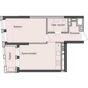 1-к квартира, вторичка, 39м2, 2/23 этаж