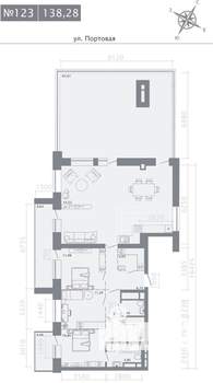 3-к квартира, строящийся дом, 138м2, 8/9 этаж