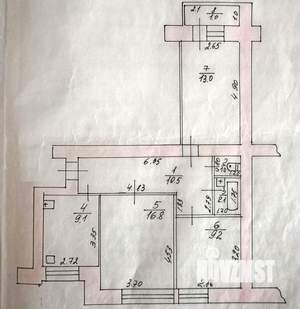 3-к квартира, вторичка, 63м2, 9/10 этаж
