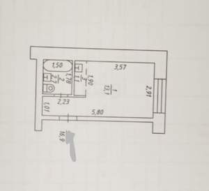 Студия квартира, вторичка, 17м2, 7/9 этаж