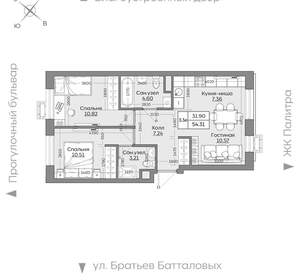 3-к квартира, вторичка, 54м2, 8/24 этаж
