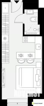1-к квартира, вторичка, 22м2, 2/27 этаж