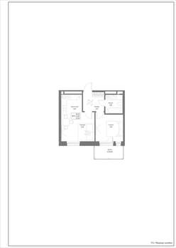 2-к квартира, строящийся дом, 43м2, 4/4 этаж