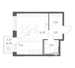 Студия квартира, вторичка, 29м2, 3/20 этаж