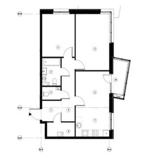 3-к квартира, строящийся дом, 69м2, 4/17 этаж