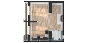 1-к квартира, вторичка, 42м2, 20/25 этаж