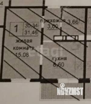 1-к квартира, вторичка, 31м2, 19/19 этаж