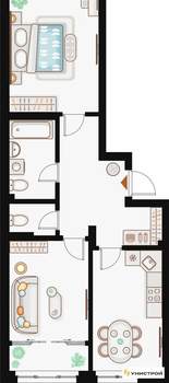 2-к квартира, вторичка, 66м2, 7/19 этаж