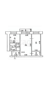 2-к квартира, вторичка, 41м2, 3/4 этаж