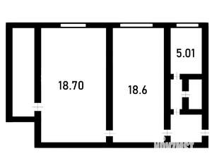 2-к квартира, вторичка, 45м2, 1/5 этаж
