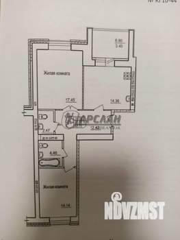 2-к квартира, вторичка, 69м2, 3/9 этаж