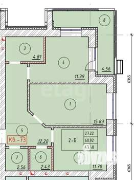 2-к квартира, вторичка, 65м2, 8/10 этаж