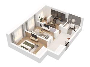 2-к квартира, строящийся дом, 55м2, 7/15 этаж