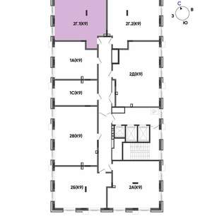 2-к квартира, строящийся дом, 53м2, 19/22 этаж