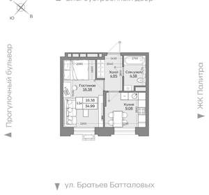 1-к квартира, вторичка, 35м2, 6/24 этаж