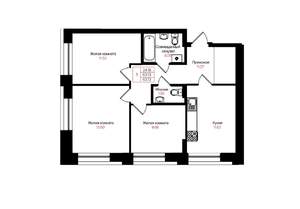 3-к квартира, вторичка, 63м2, 14/25 этаж
