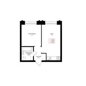 1-к квартира, вторичка, 35м2, 5/25 этаж