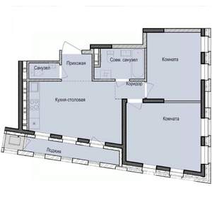 2-к квартира, вторичка, 56м2, 10/23 этаж