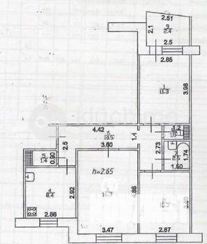 3-к квартира, вторичка, 62м2, 2/9 этаж