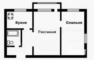 2-к квартира, вторичка, 44м2, 2/4 этаж