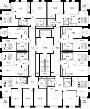 2-к квартира, вторичка, 60м2, 2/10 этаж