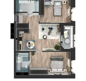2-к квартира, вторичка, 67м2, 12/23 этаж