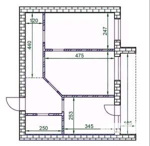2-к квартира, вторичка, 48м2, 7/10 этаж