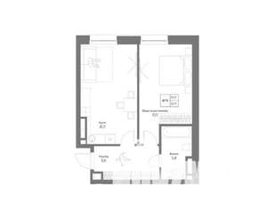 1-к квартира, вторичка, 52м2, 3/4 этаж