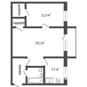 2-к квартира, вторичка, 47м2, 5/5 этаж