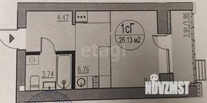 Студия квартира, вторичка, 24м2, 4/10 этаж