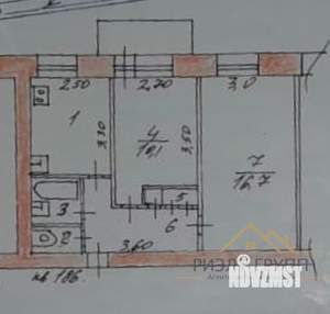 2-к квартира, вторичка, 45м2, 5/10 этаж