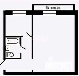 1-к квартира, вторичка, 30м2, 1/5 этаж