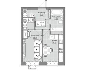 1-к квартира, вторичка, 37м2, 13/19 этаж