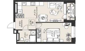 1-к квартира, вторичка, 43м2, 5/5 этаж