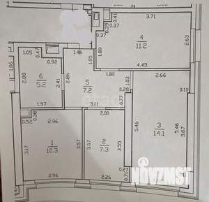 3-к квартира, вторичка, 55м2, 2/25 этаж