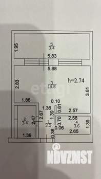 Студия квартира, вторичка, 31м2, 9/9 этаж